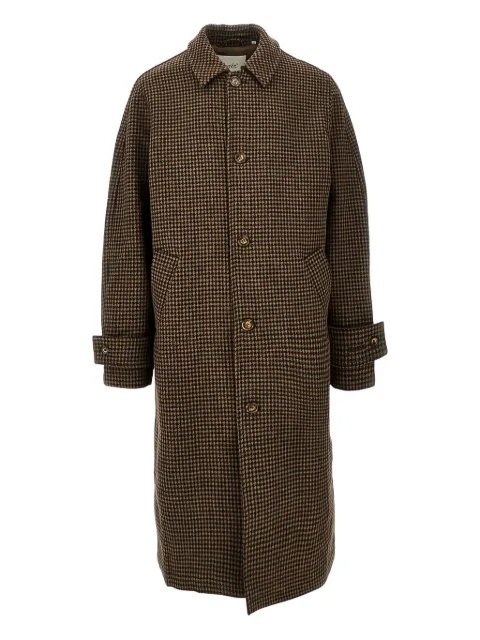 Foret houndstooth-pattern button coat