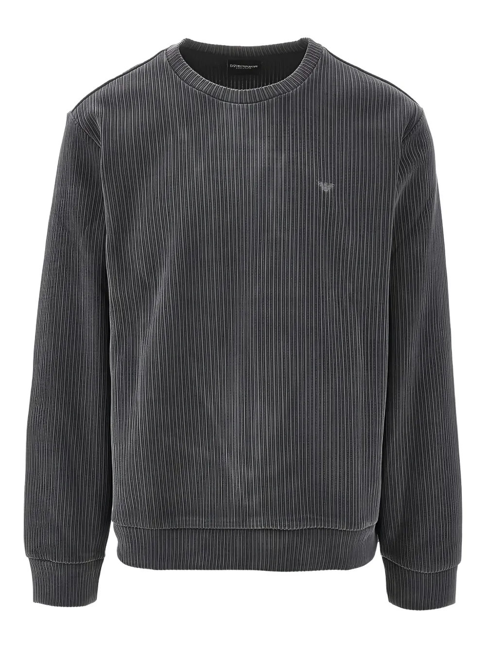 Ea7 Emporio Armani Sweater met logodetail en ronde hals Grijs