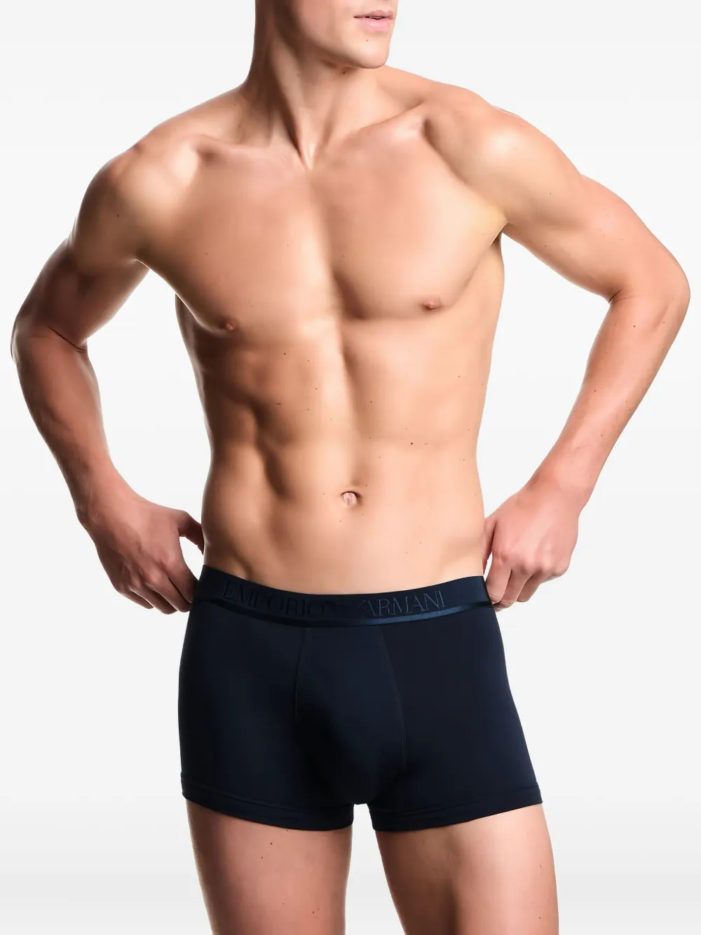 Ea7 Logo-waistband Boxers (pack Of Three) In Blue