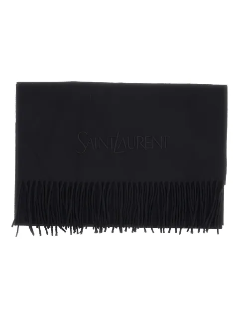 Saint Laurent fringed cashemere scarf
