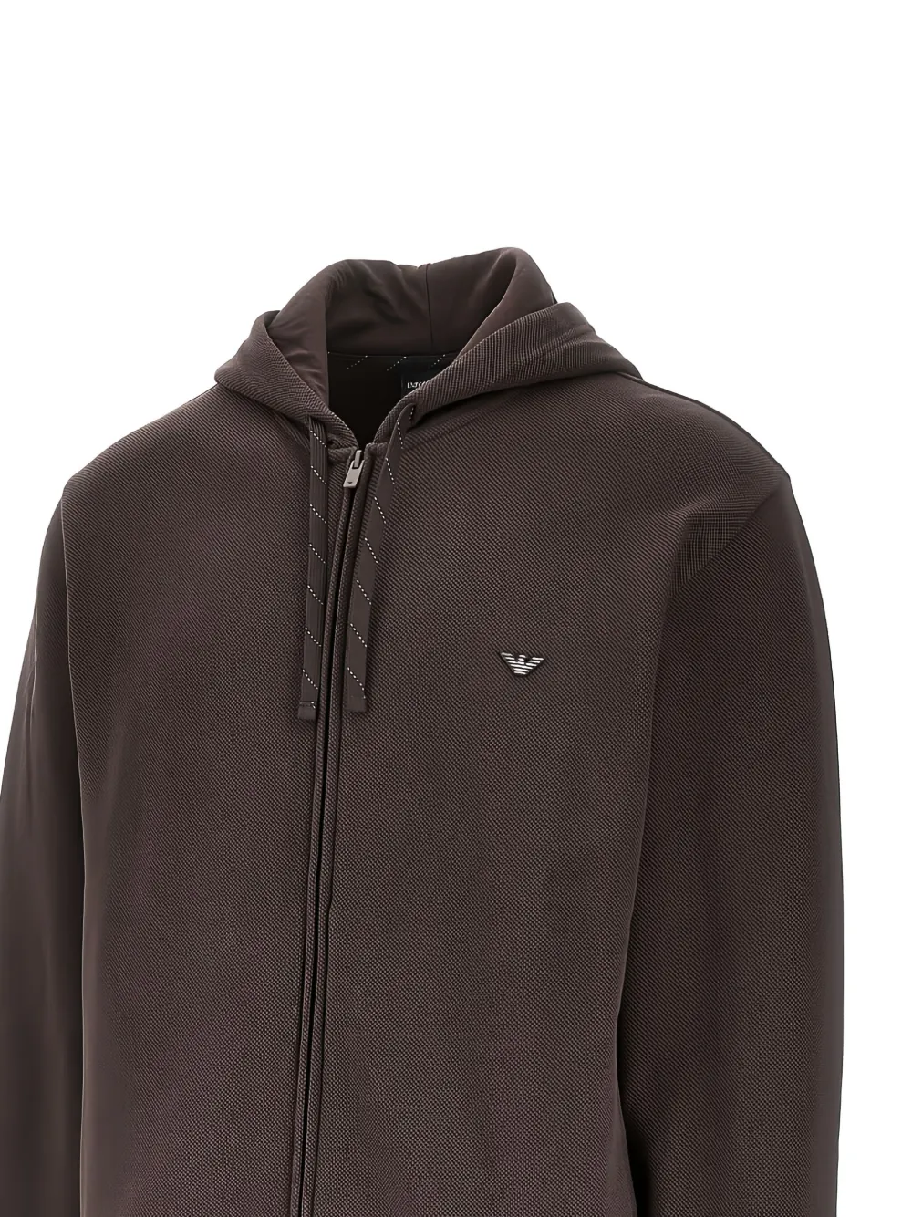 Ea7 Emporio Armani Hoodie met geborduurd logo Bruin