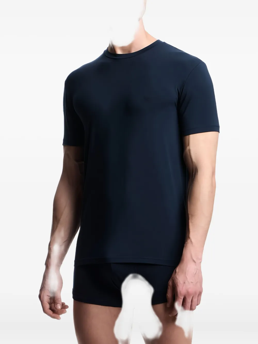 Ea7 Logo T-shirt In Blue