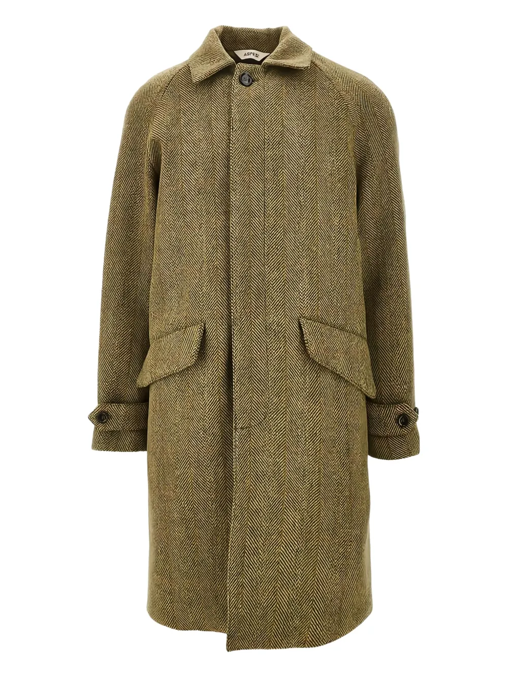 ASPESI Wright herringbone single-breasted coat | marron | Image 1
