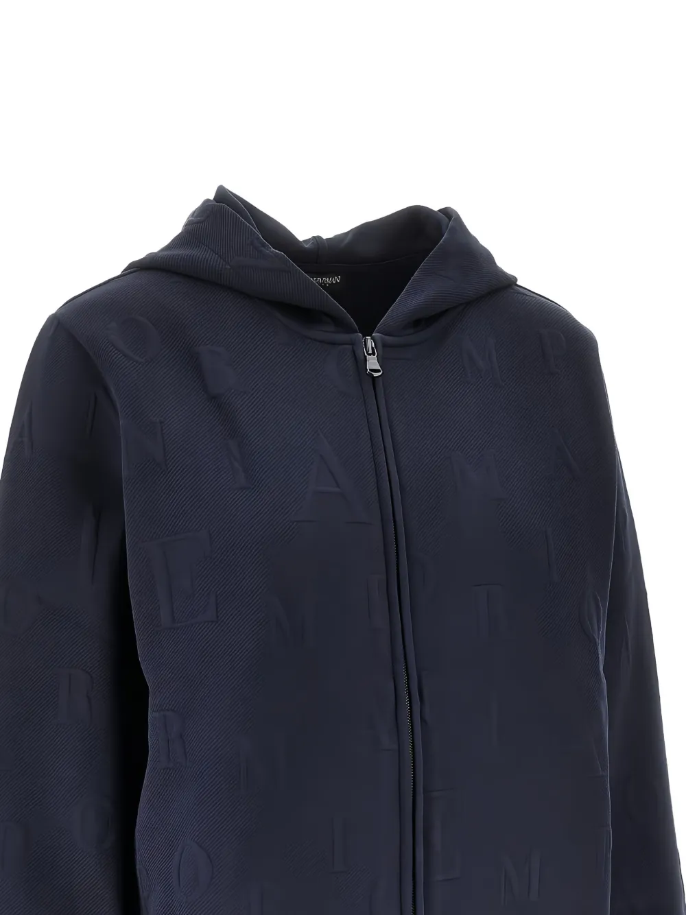 Emporio Armani Hoodie met logo-reliëf - Blauw