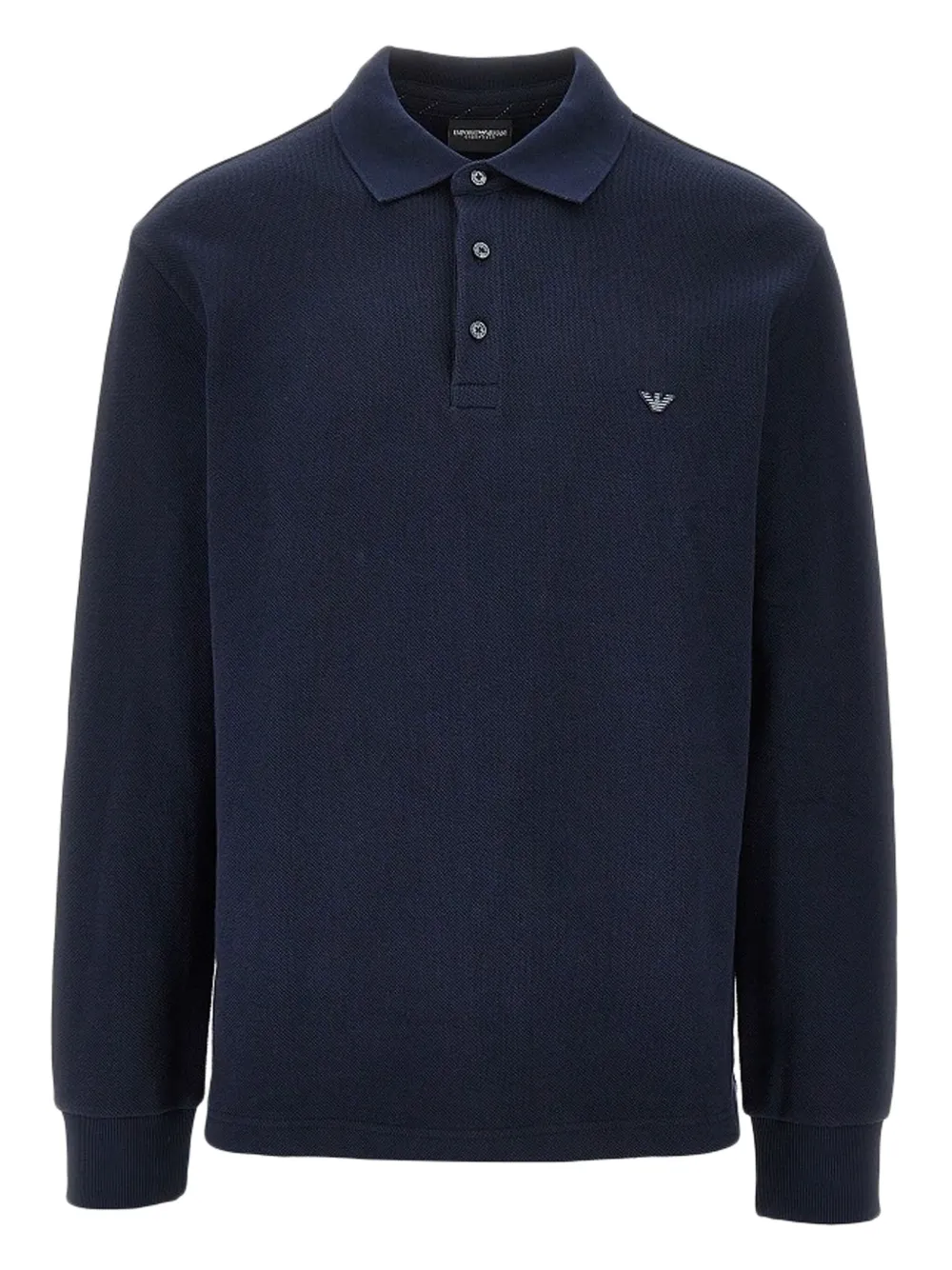 Ea7 Emporio Armani Piqué poloshirt met geborduurd logo Blauw