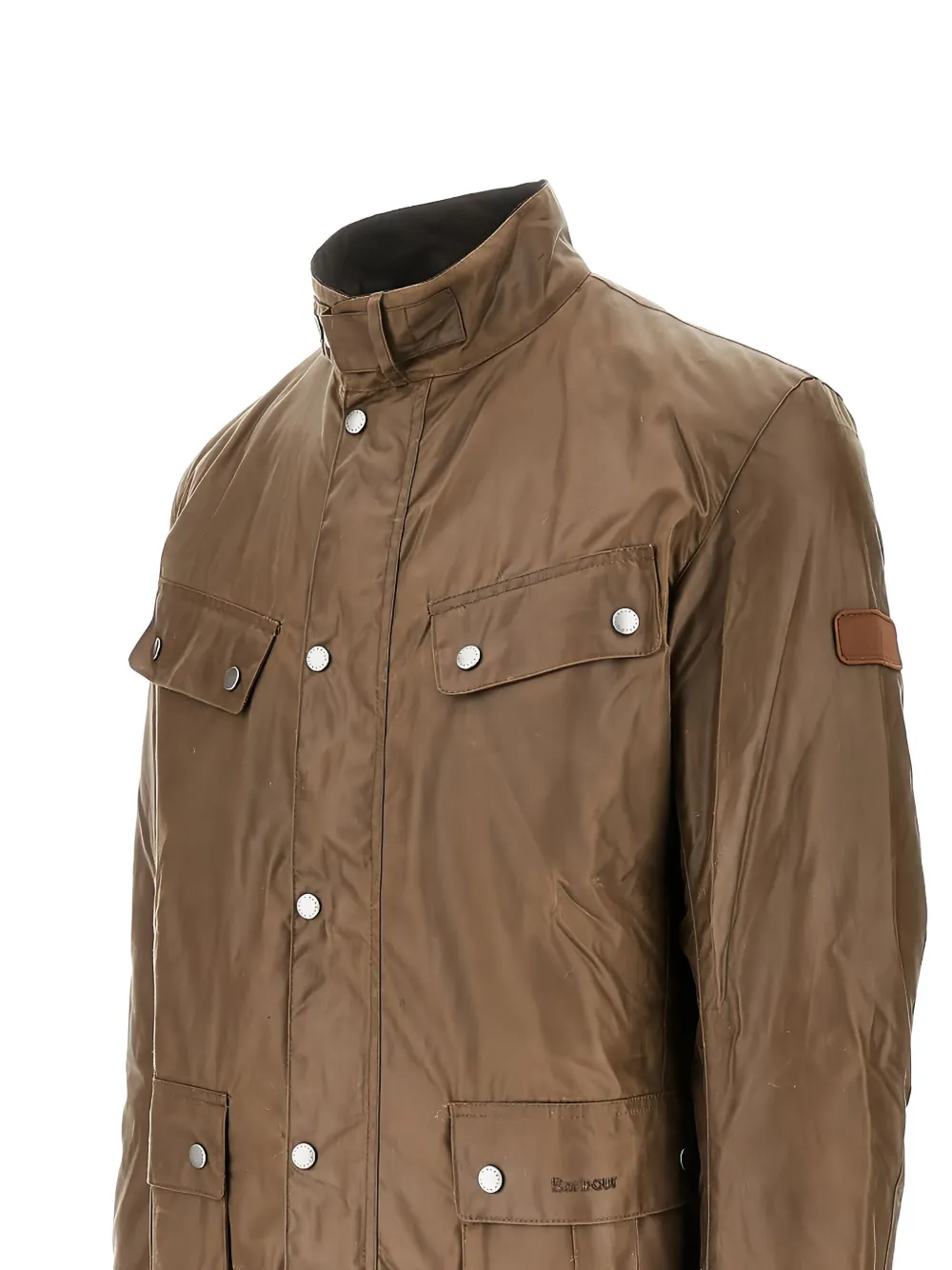 Barbour International Snap-fastening Pocket Jacket In Brown