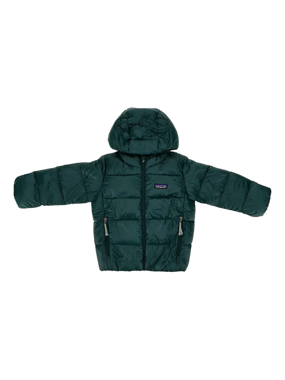 Patagonia hooded padded jacket | Green | Image 1