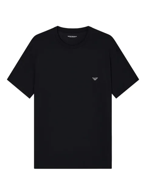 Ea7 Emporio Armani logo-embroidered T-shirt