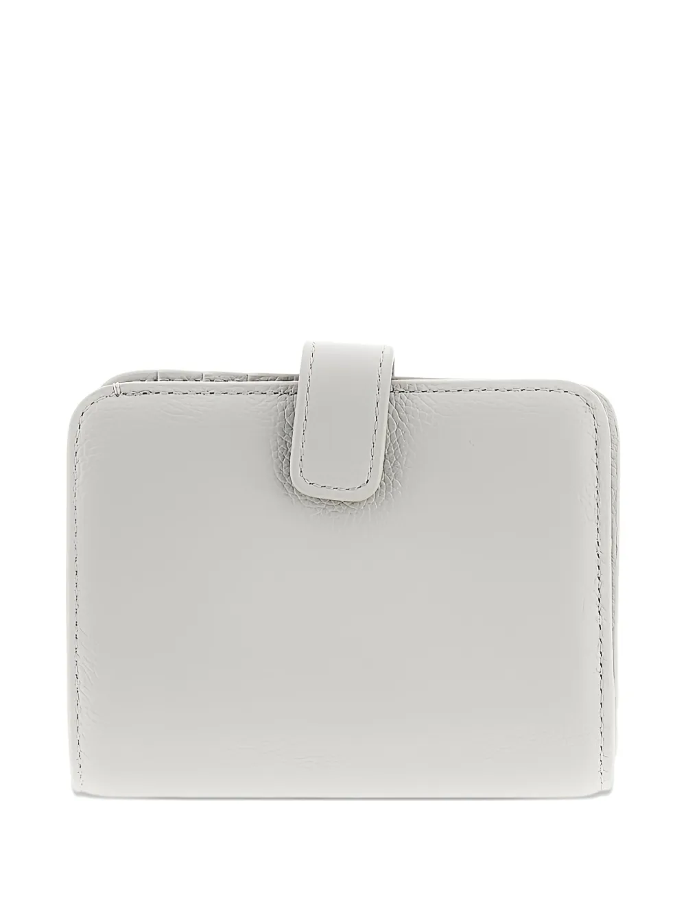 Emporio Armani Tumbled leren portemonnee met logo-reliëf - Grijs