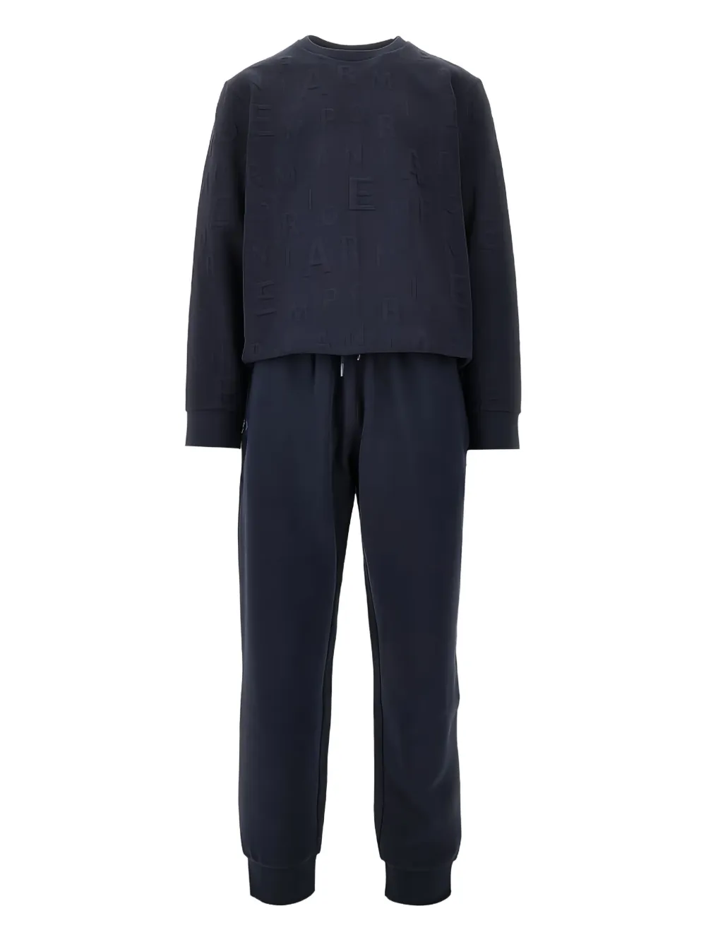 Ea7 Emporio Armani embossed-logo track pants set - Blu