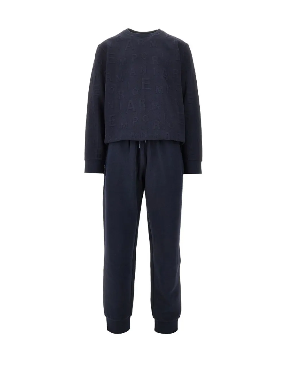 Ea7 Emporio Armani embossed-logo track pants set - Blu