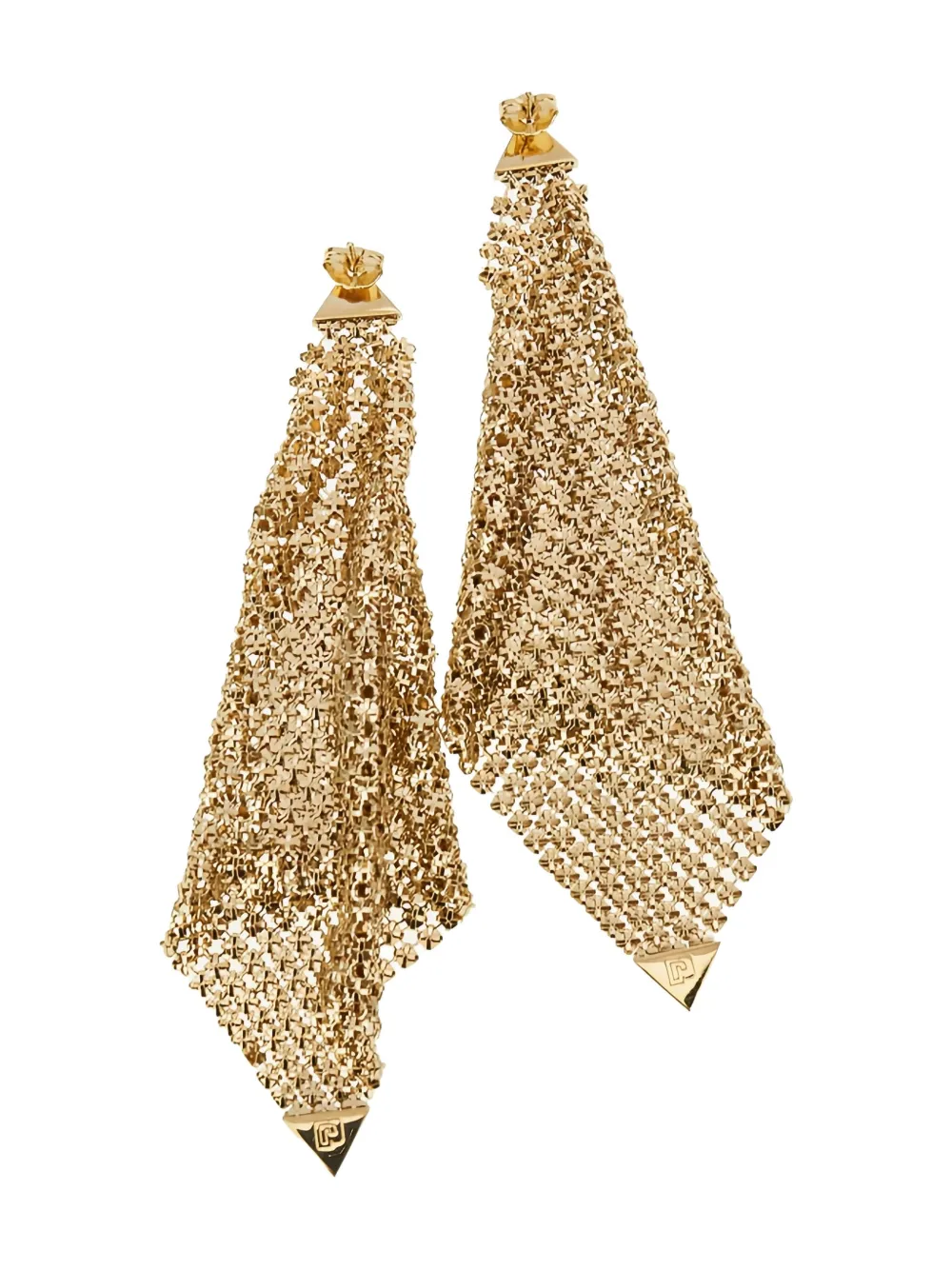 Rabanne gold-tone chain mesh earrings - Goud