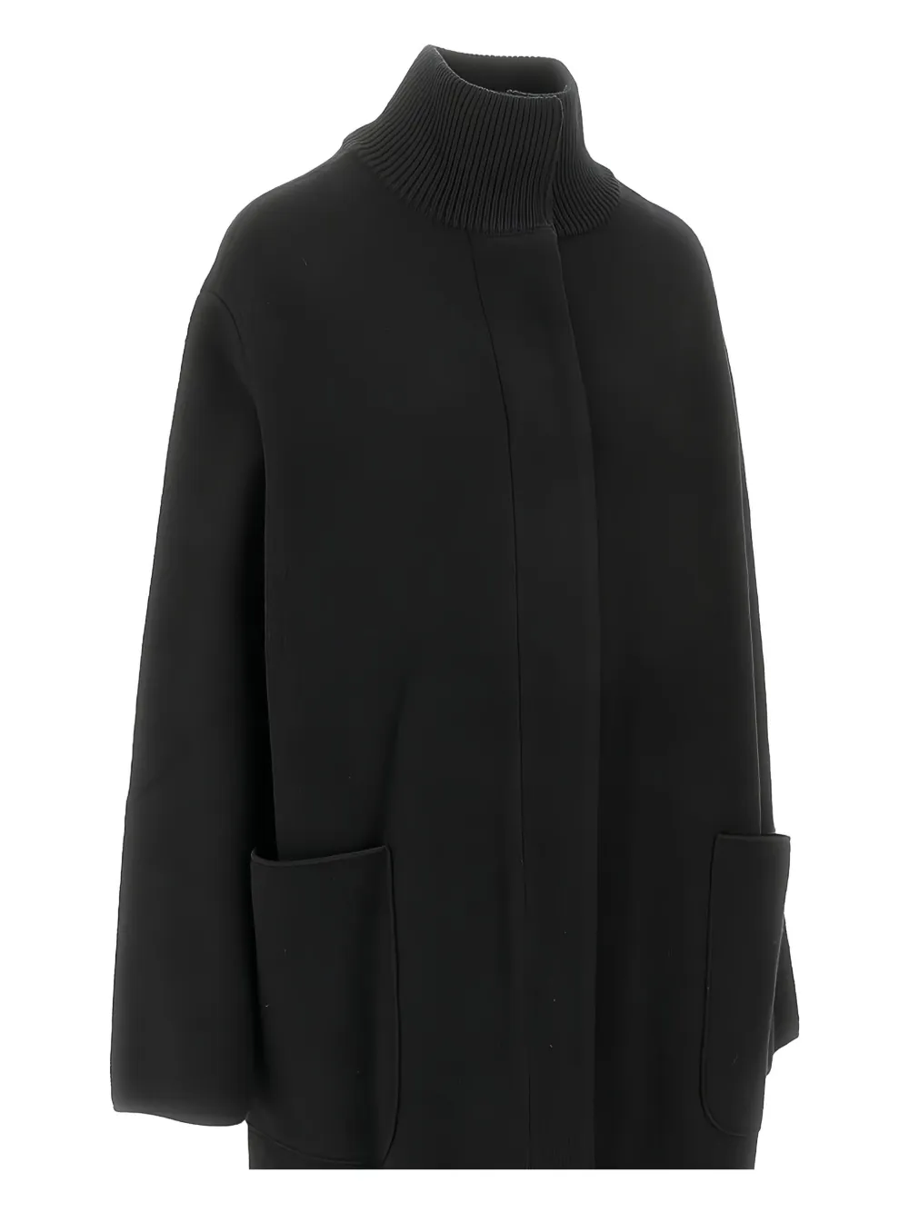 Emporio Armani Lange jas met col - Zwart