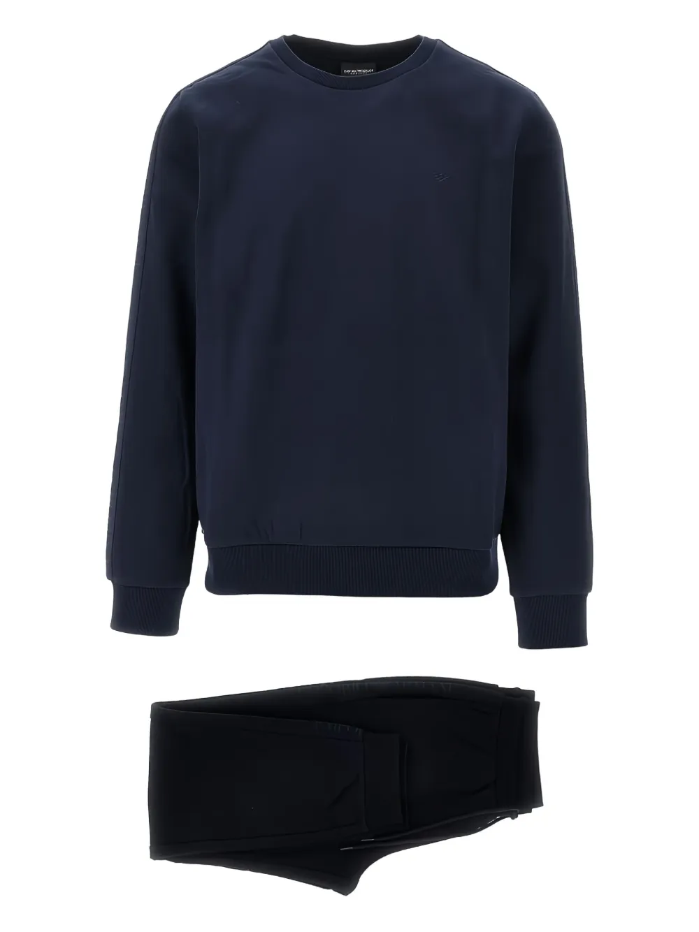 Ea7 Emporio Armani ribbed tracksuit - Blu