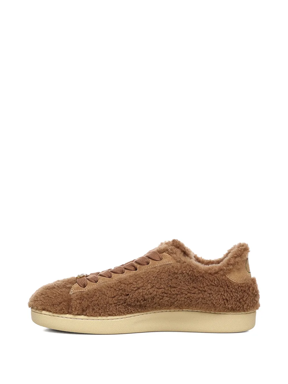 Valentino Garavani Royco sneakers met lammy-effect en logo Bruin