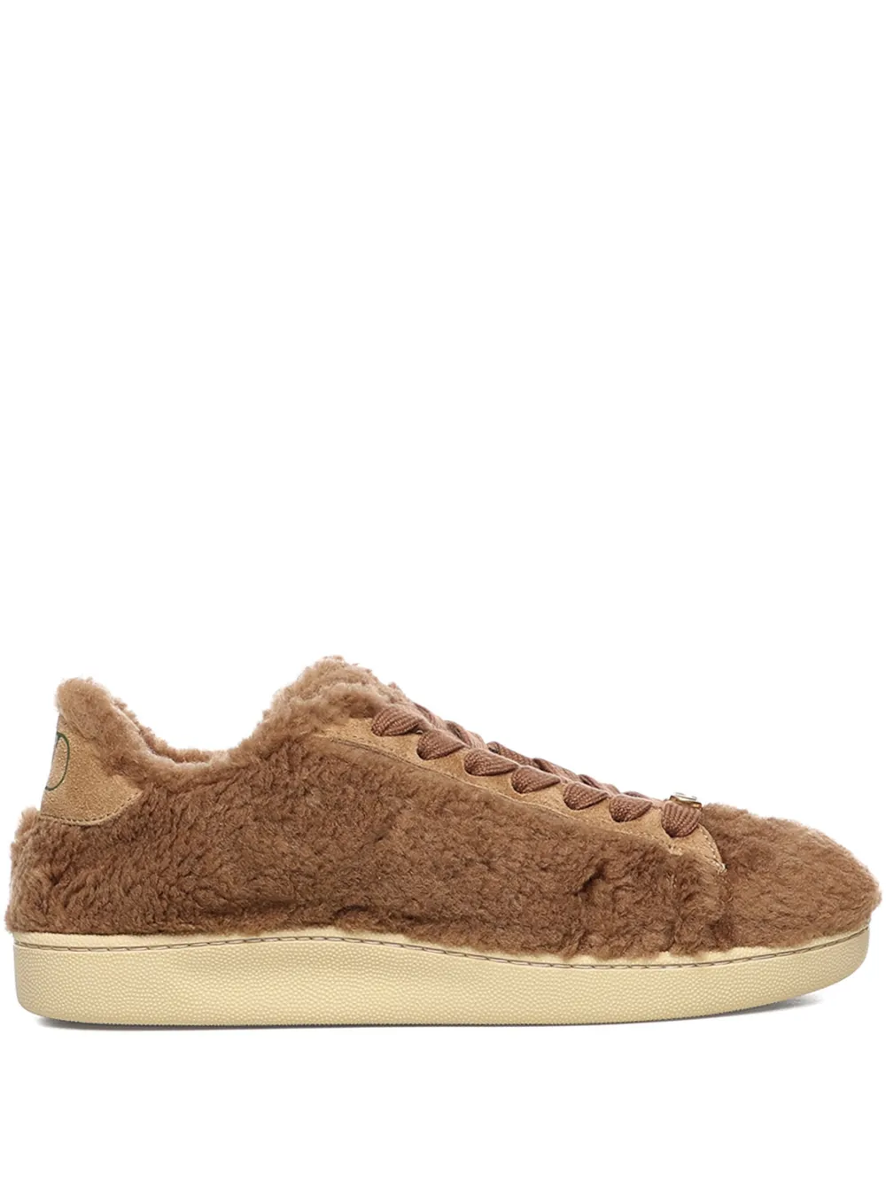 Valentino Garavani Royco sneakers met lammy-effect en logo Bruin