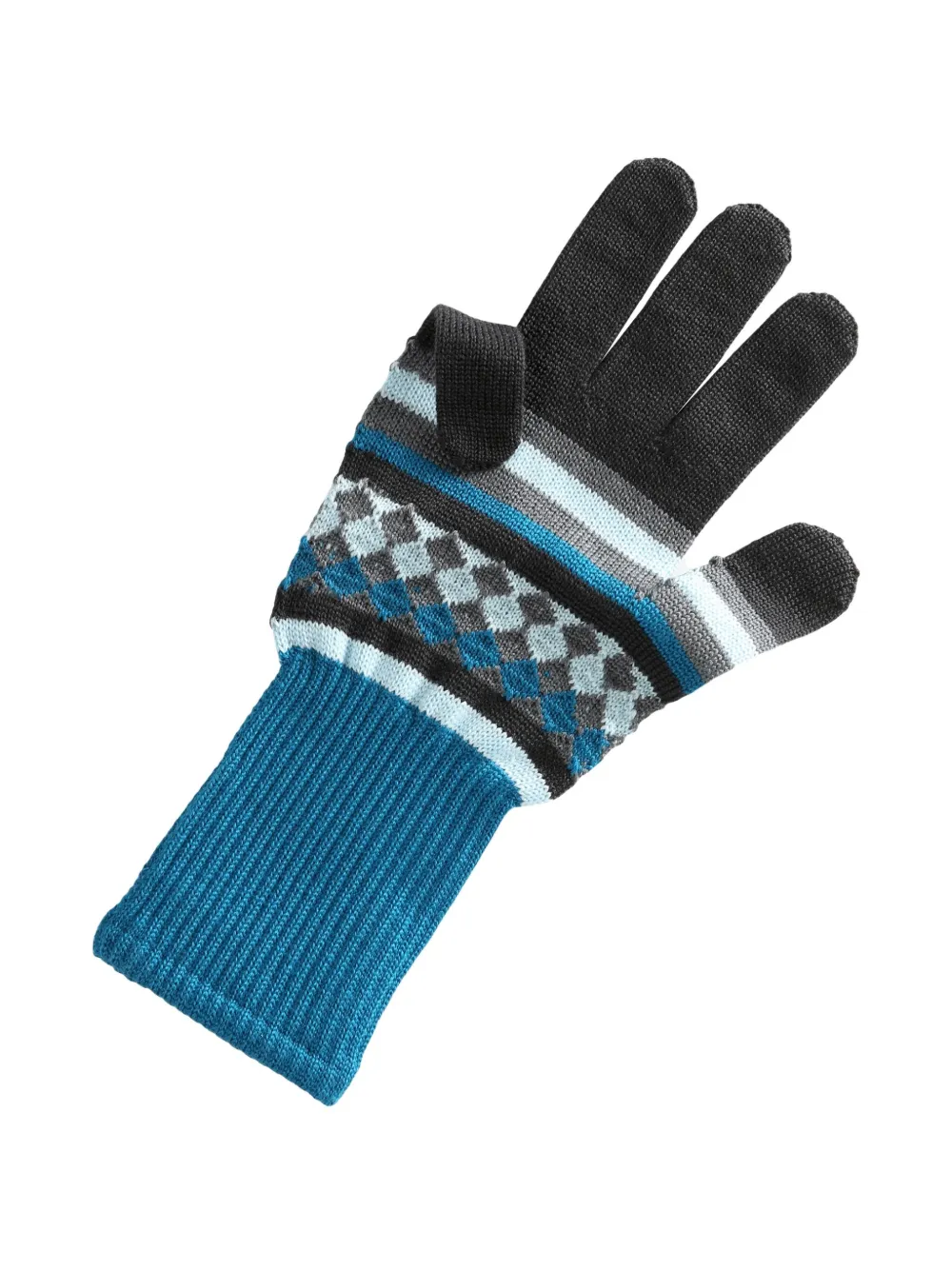 Asics Aquifolia Striped-detail Gloves In Brown