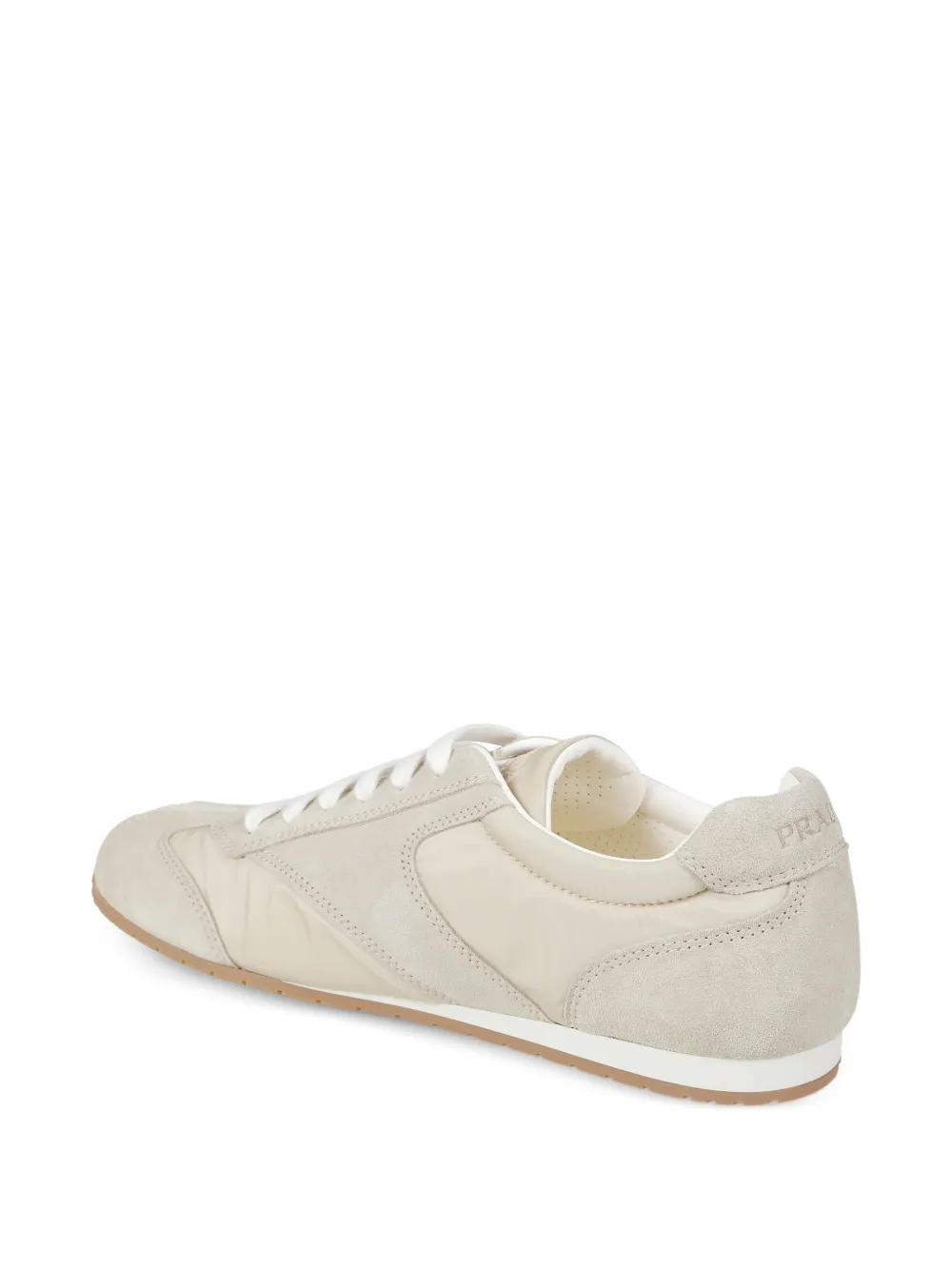 Prada Sneakers met logo Beige