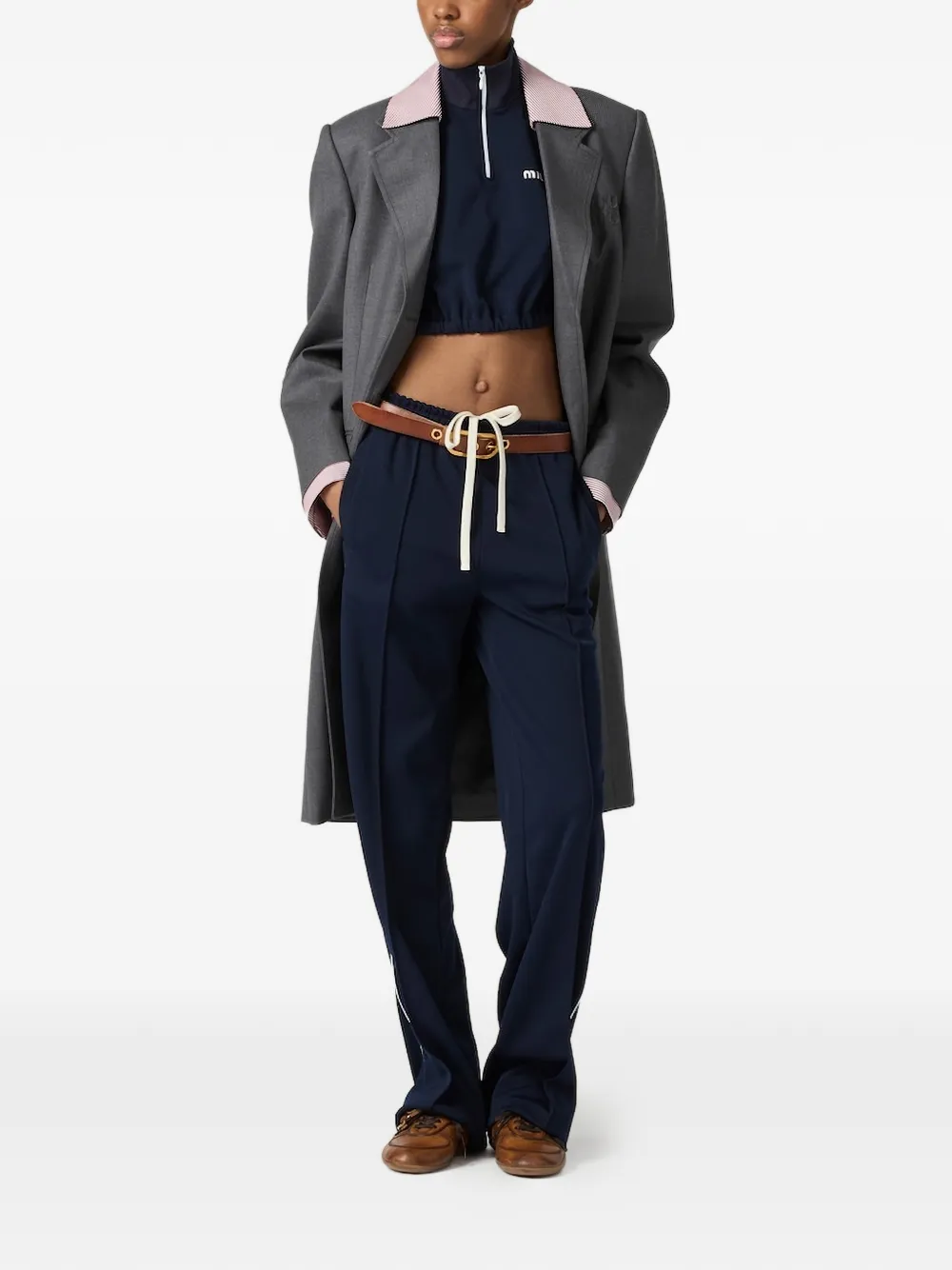Miu Cropped gilet Blauw