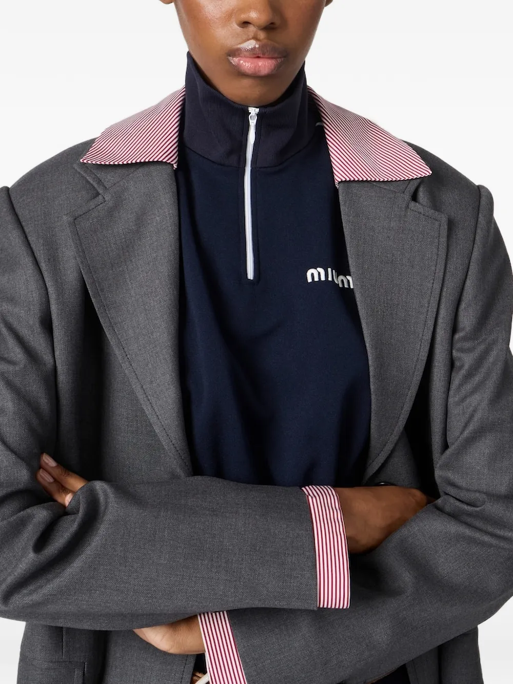 Miu Cropped gilet Blauw