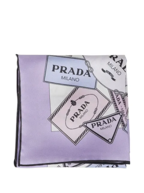 Prada logo-embellishment scarves