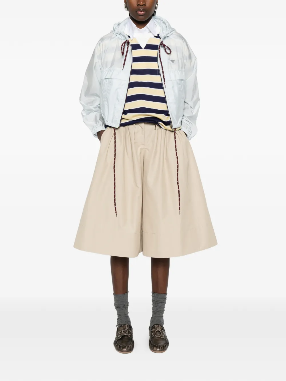 Prada Chaqueta Con Capucha - Azul 