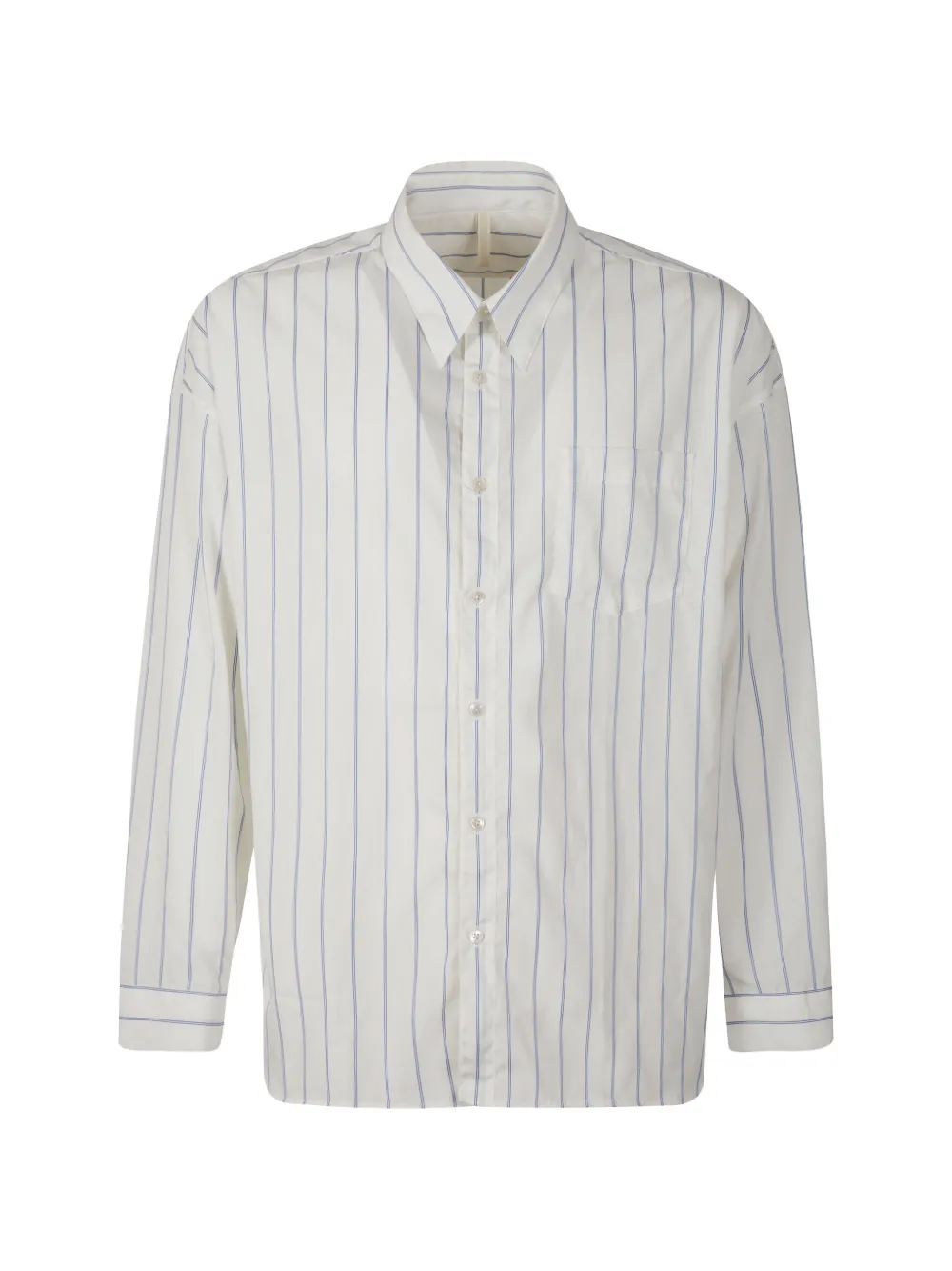 Sunflower striped-pattern chest-pocket shirt - Bianco