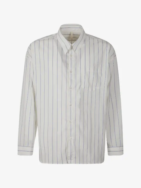 Sunflower striped-pattern chest-pocket shirt