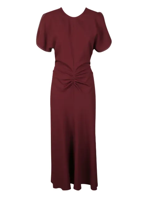 Victoria Beckham gathered-detail midi dress