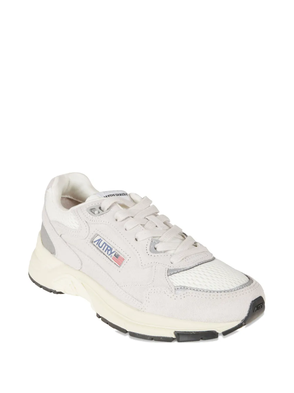 Autry lace-up panelled sneakers - Beige