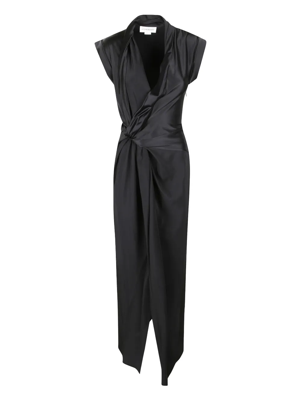 Victoria Beckham asymmetric midi dress - Nero