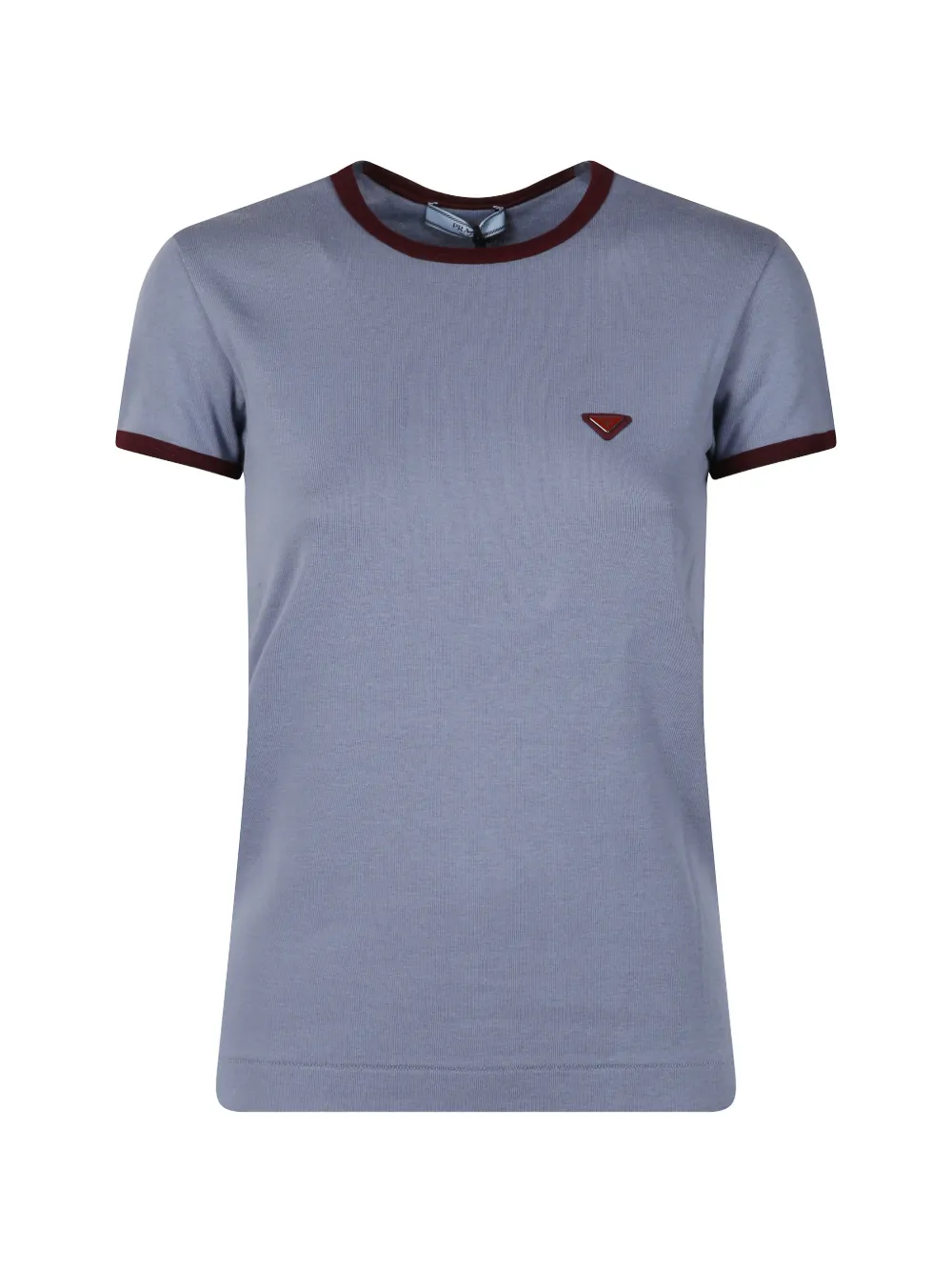 Prada logo-plaque short-sleeve T-shirt - Blau