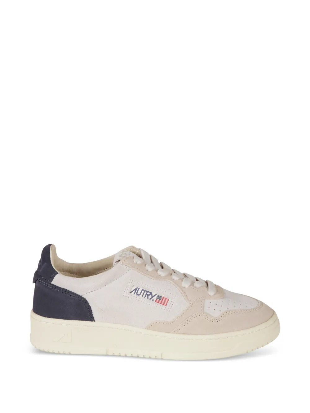 Autry Geperforeerde sneakers met vlakken Beige