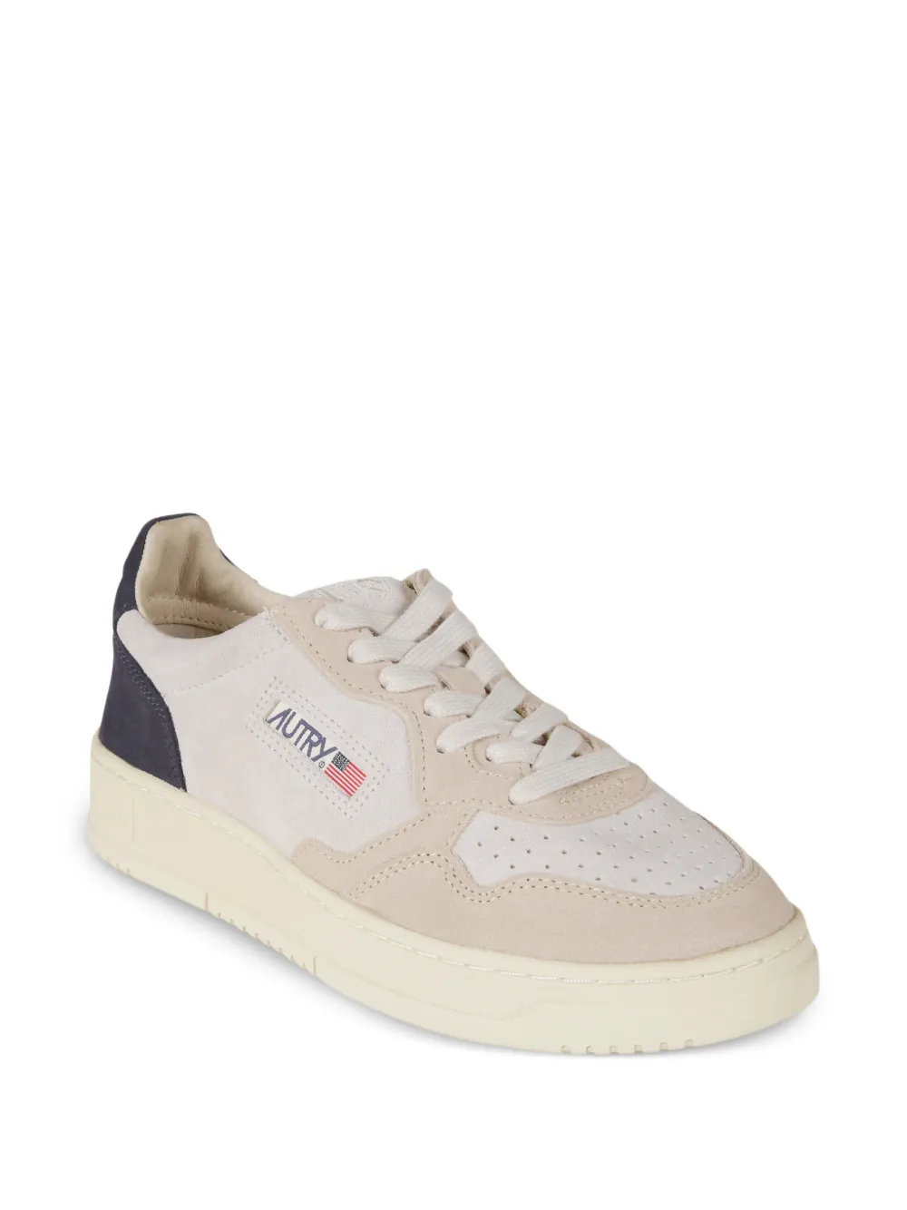 Autry Geperforeerde sneakers met vlakken Beige