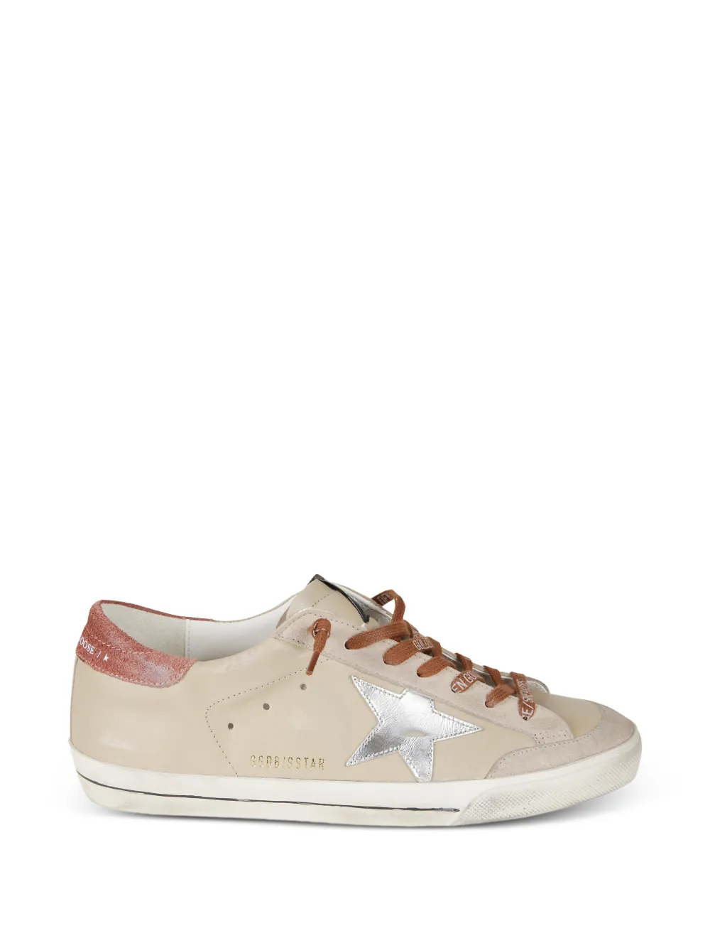 Golden Goose star-detail lace-up sneakers Beige