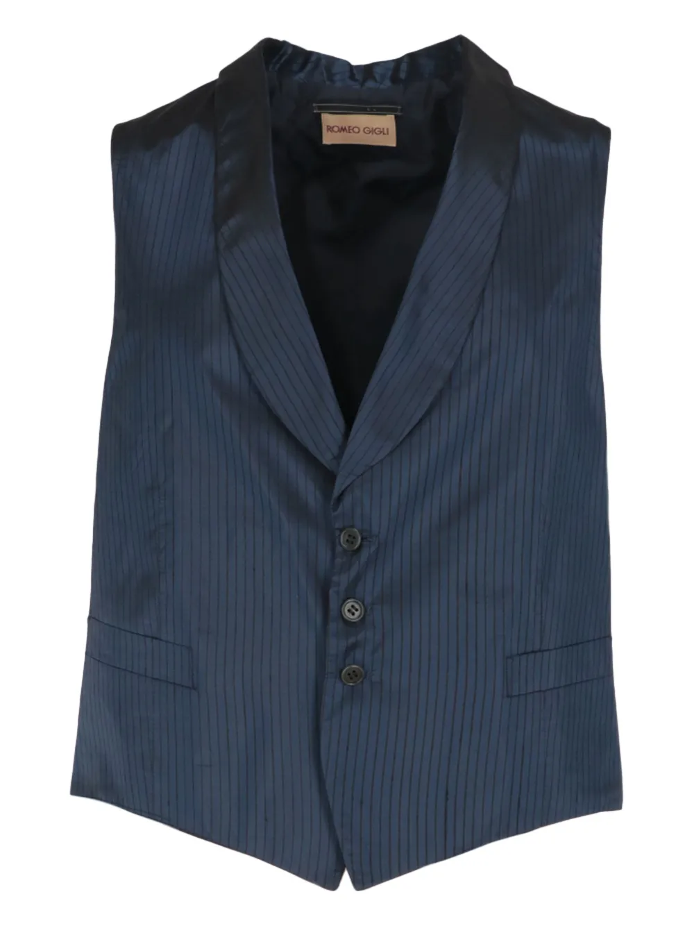 Romeo Gigli Pre-Owned veston rayé à simple boutonnage (années 1990) | bleu | Image 1