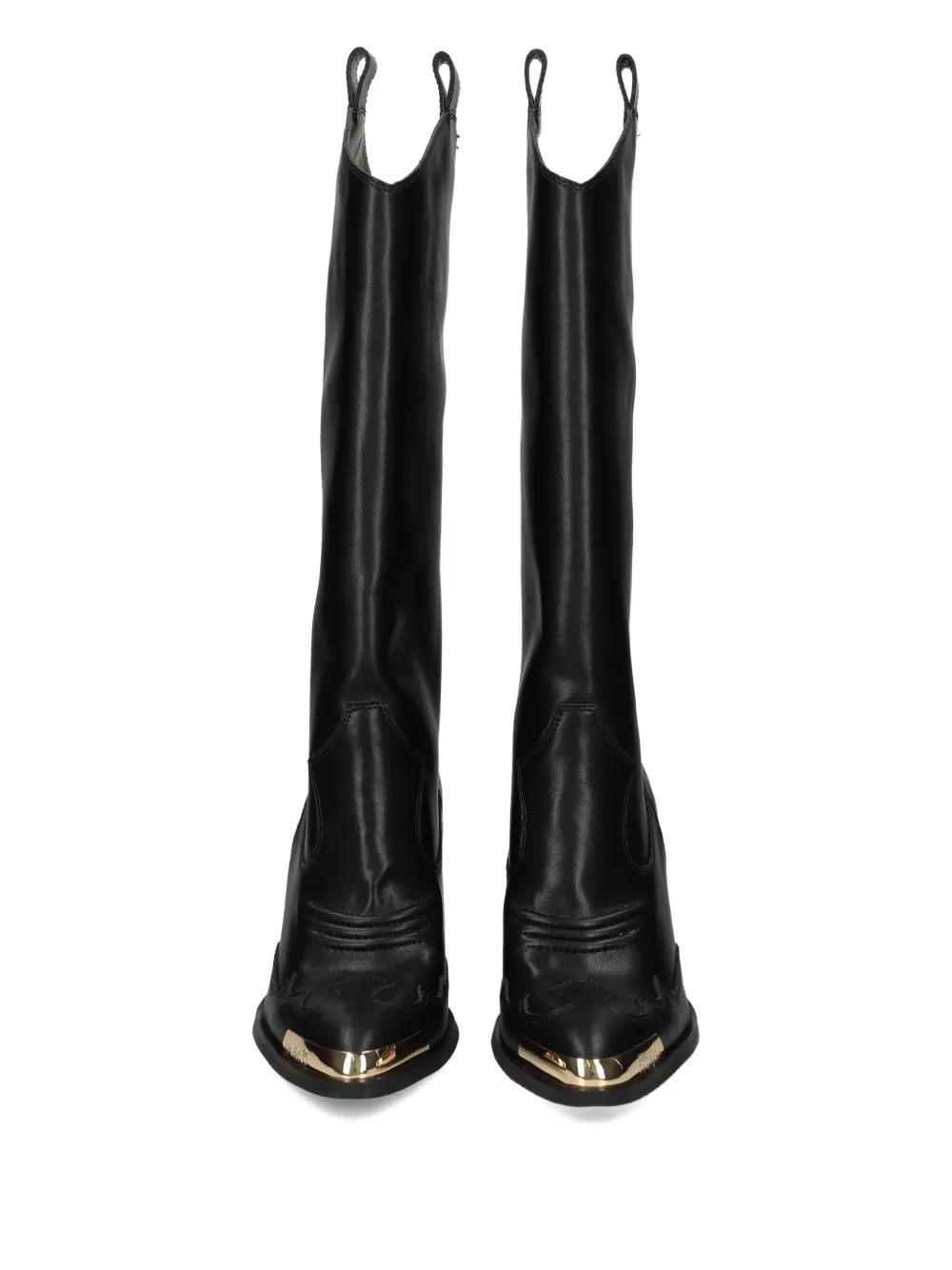 Versace Jeans Couture Block-heel Boots In Black