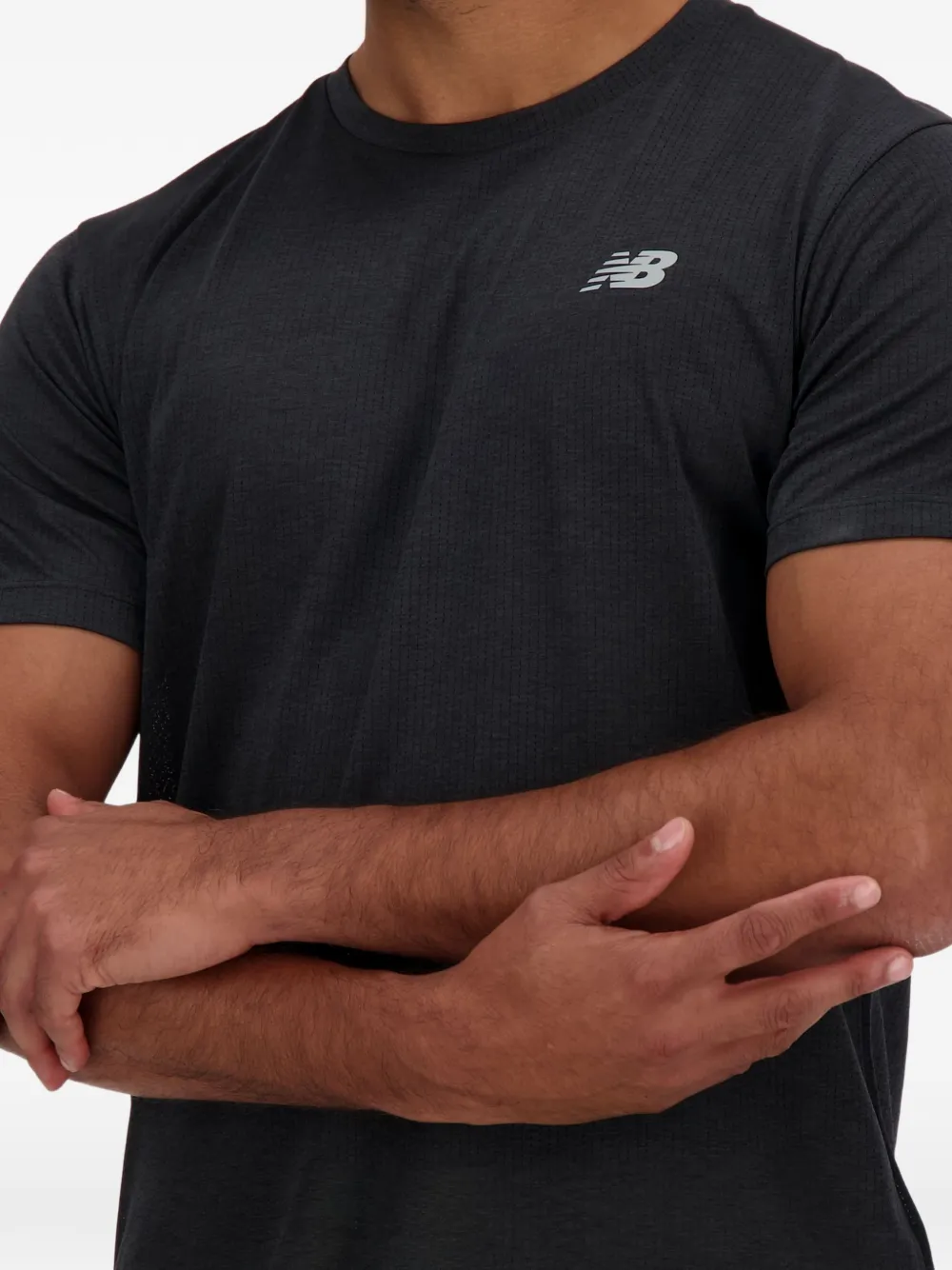 New Balance T-shirt met logodetail Zwart
