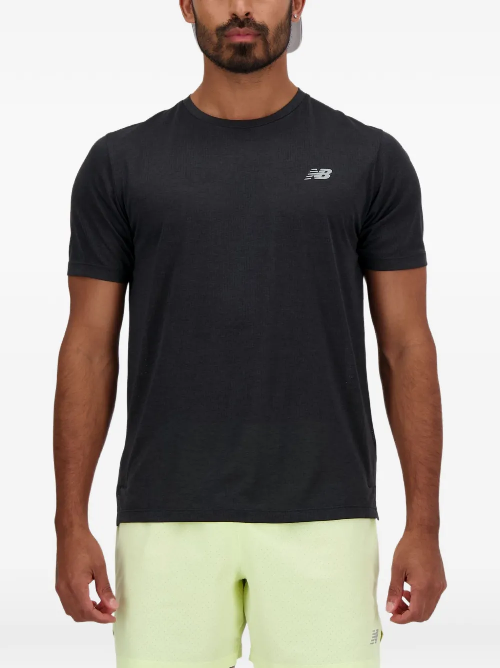 New Balance T-shirt met logodetail - Zwart