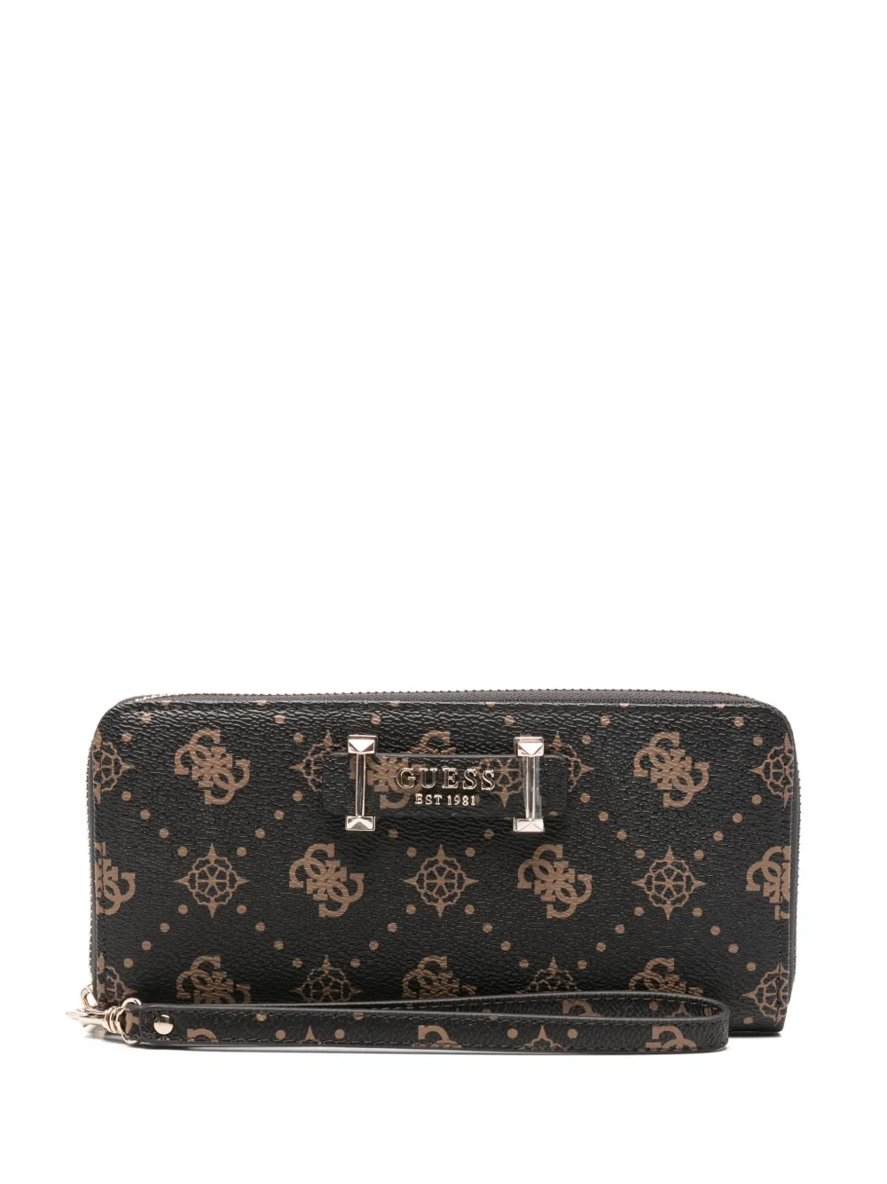 GUESS USA Monogram zip wallet - ブラック GUESS USA Monogram zip wallet - ブラック