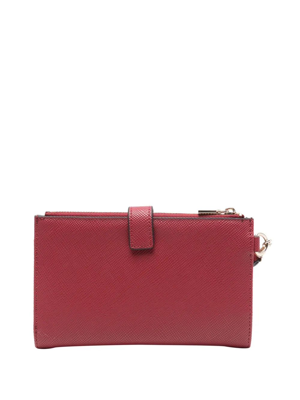 GUESS USA triangle logo leather wallet - Rood