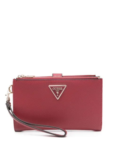 GUESS USA triangle logo leather wallet
