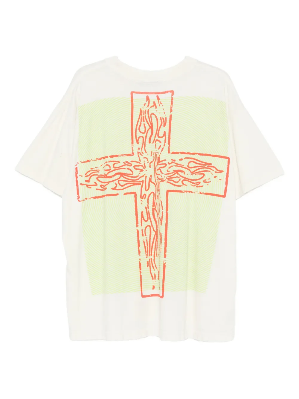 HELLSTAR distressed graphic-print T-shirt - Wit