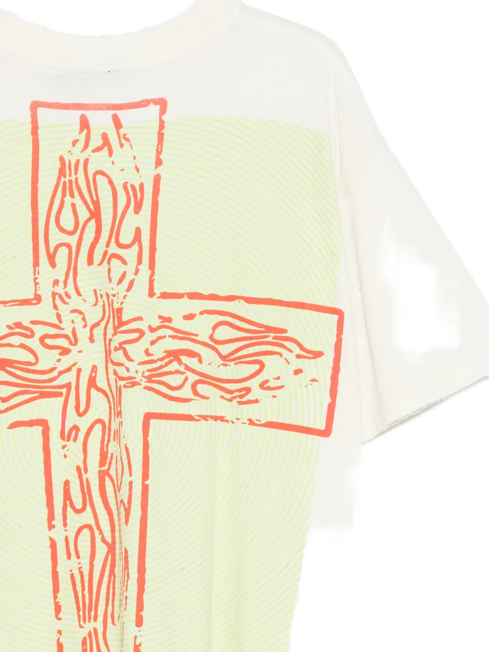 Hellstar Distressed Graphic-print T-shirt In White