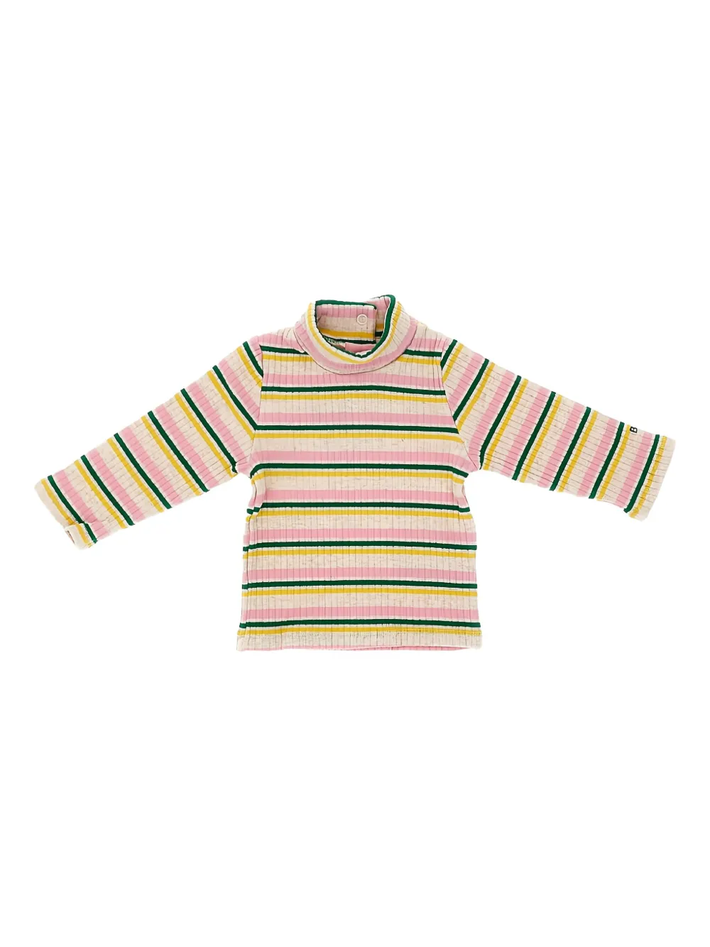 Bobo Choses striped roll-neck top | Pink | Image 1