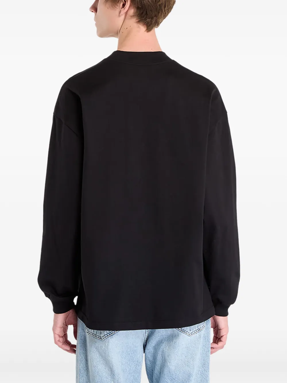 Carhartt WIP Schooling T-shirt met hoge ronde hals Zwart