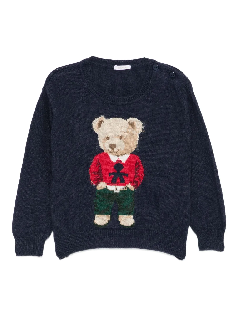 Le Bebé Enfant pull à col rond | bleu | Image 1