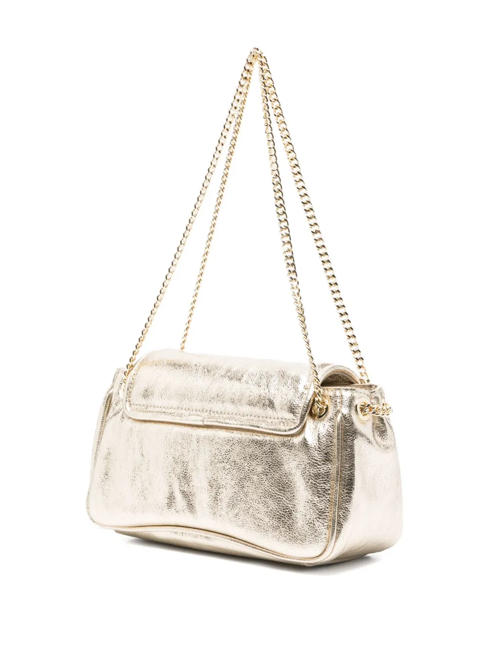 Coccinelle Small C-me Chain-strap Logo Shoulder Bag In Gold