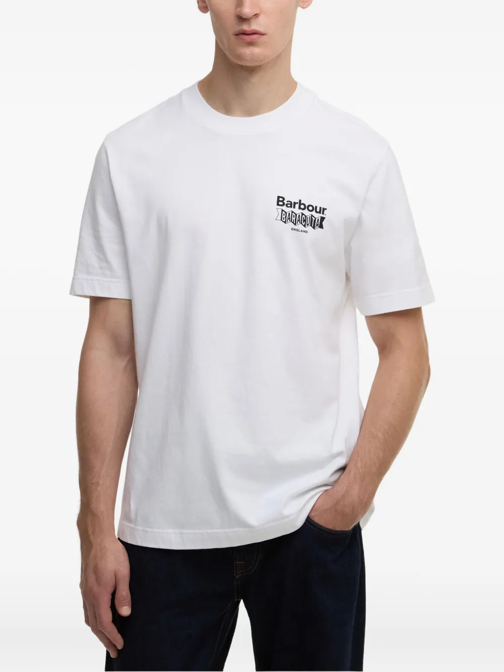 Barbour Logo-print T-shirt In White