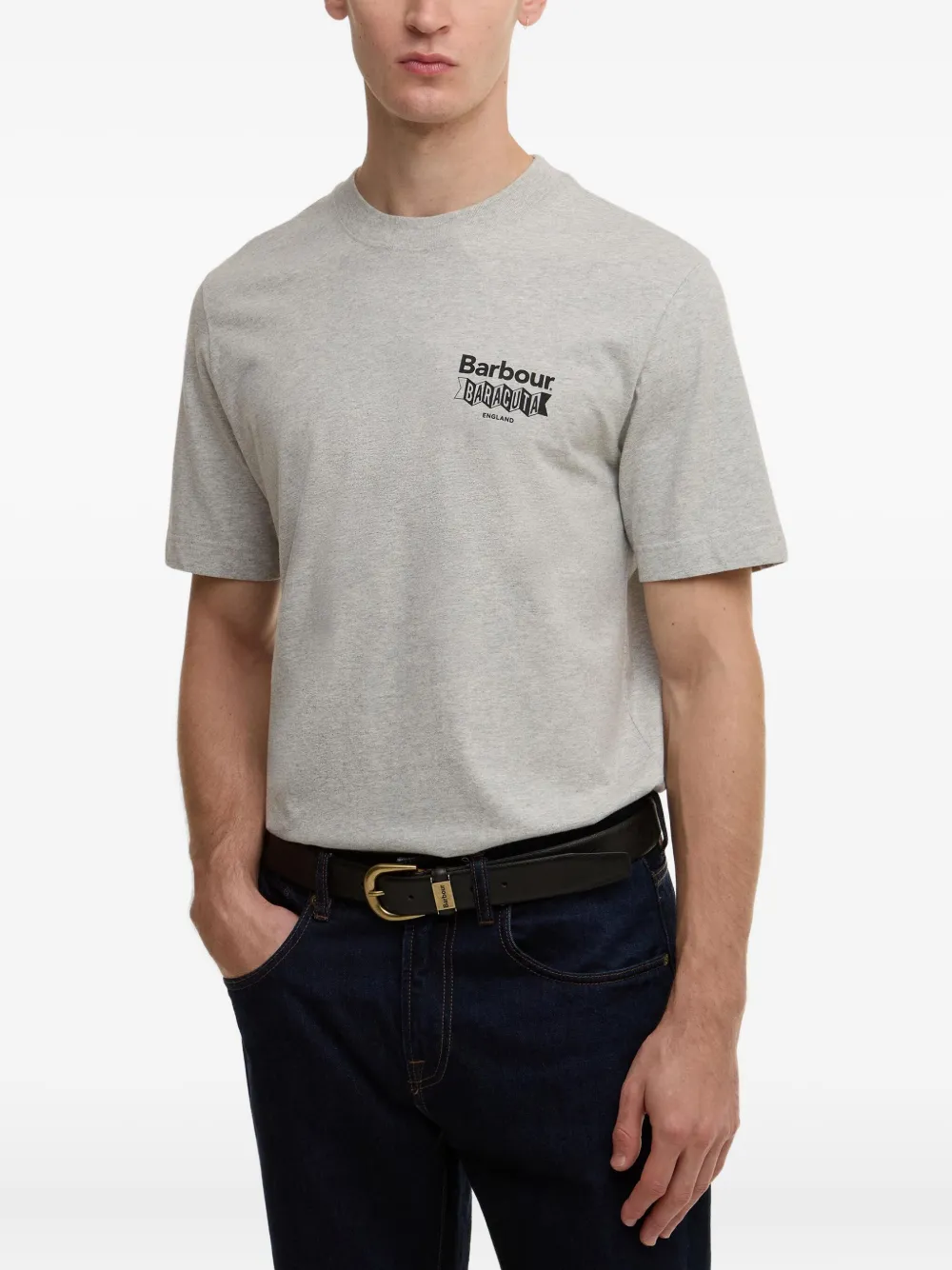 Barbour Graphic-print T-shirt In Gray